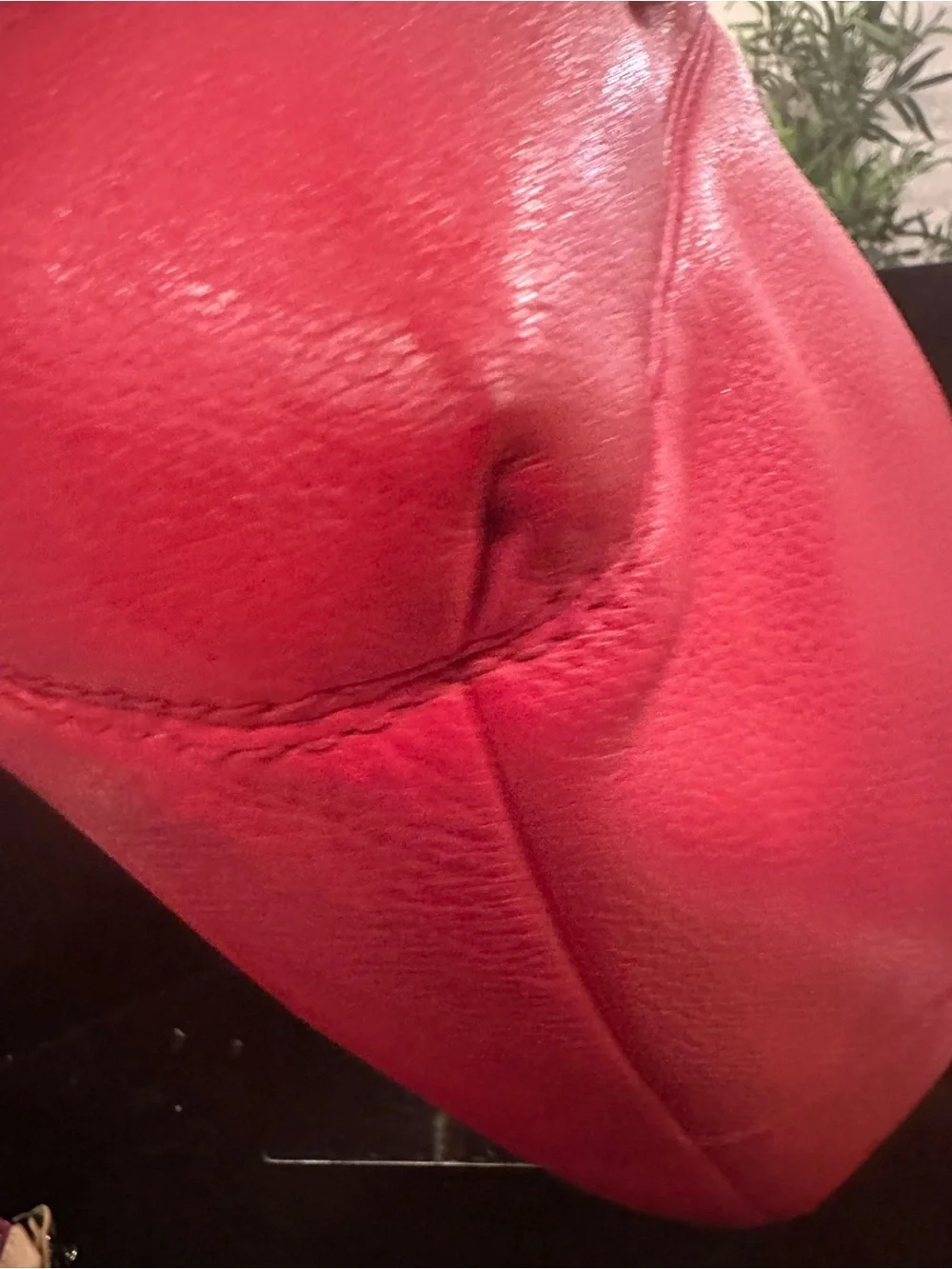 Coach #265 Lexy Red/RaspberryPebbled Leather Shoulder Bag